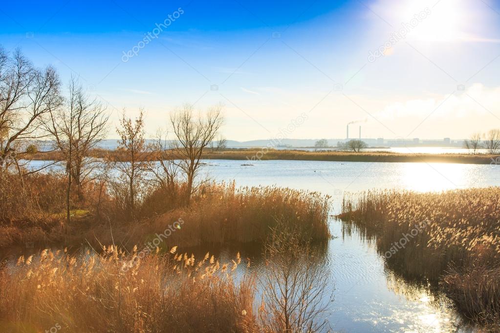 beautiful river Dnepr in Ukraine