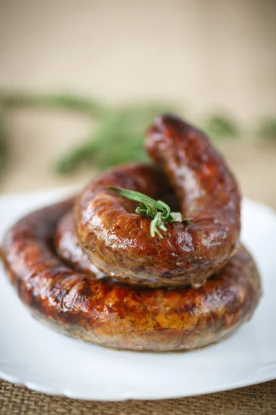 Homemade bratwurst — Stock Photo, Image