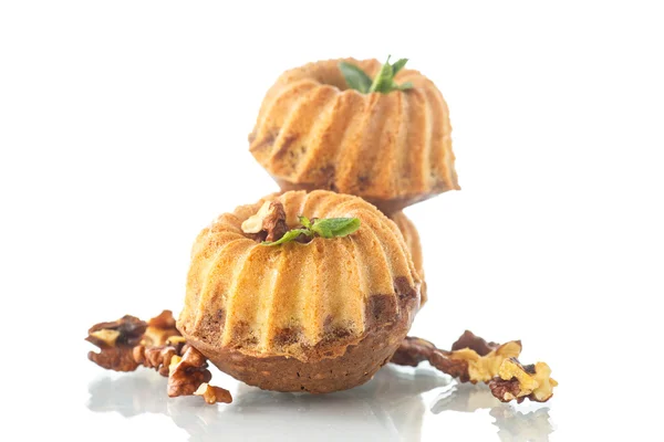 Sweet walnut muffins — Stock Photo, Image