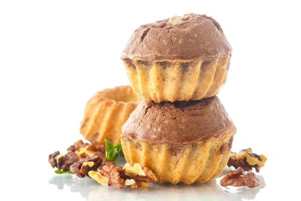 Sweet walnut muffins — Stock Photo, Image