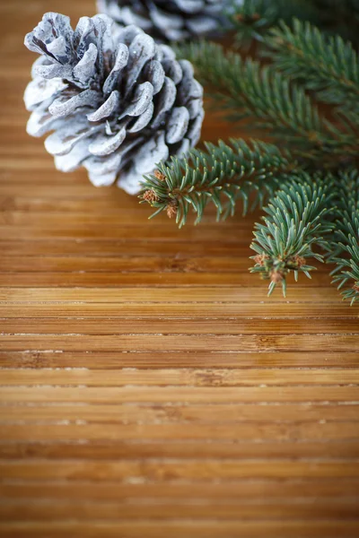 Weihnachtsbaum mit Zapfen — Stockfoto