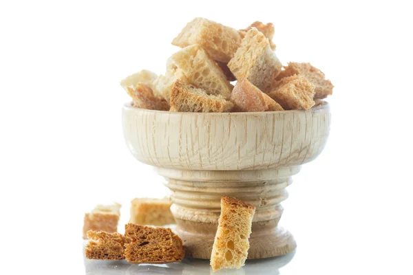 Homemade fried croutons of bread — Stock Photo, Image