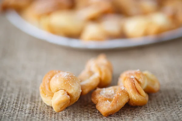 Sweet pastry deep fried and sprinkled — Stock Photo, Image