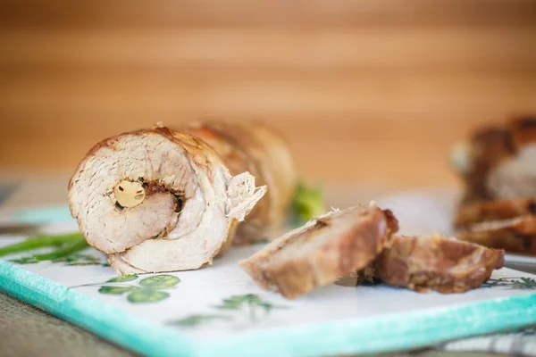 Roll vlees met champignons — Stockfoto