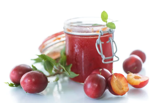 Ripe plum jam — Stock Photo, Image