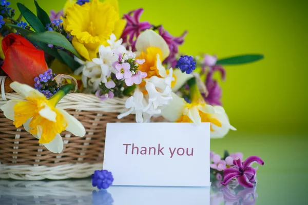 Beautiful bouquet of spring flowers, — Stock Photo, Image