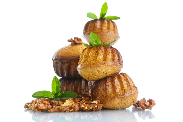 Walnut muffins — Stock Photo, Image