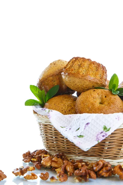 Walnut muffins — Stock Photo, Image