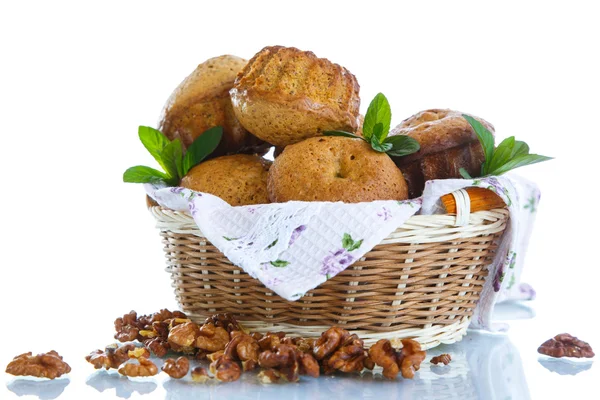 Ořechové muffiny — Stock fotografie