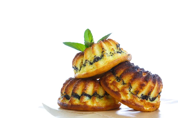 Bolinho com papoula de recheio de queijo — Fotografia de Stock