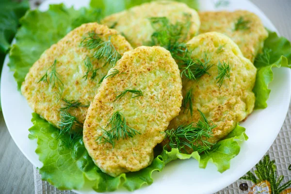 Zucchini fritters — Stock Photo, Image