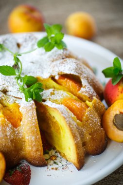 Kayısı ile sünger kek 