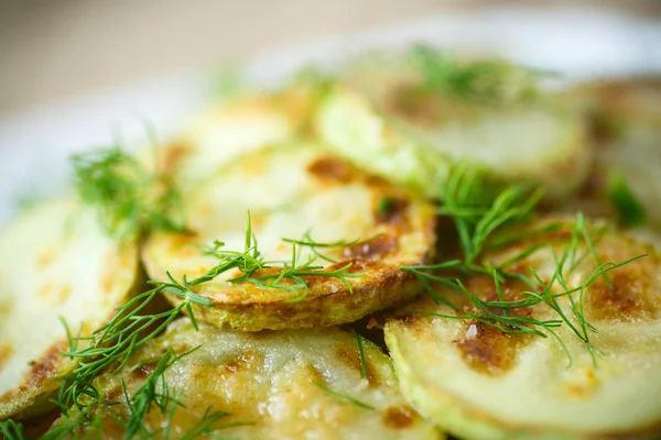 Stekt zucchini — Stockfoto