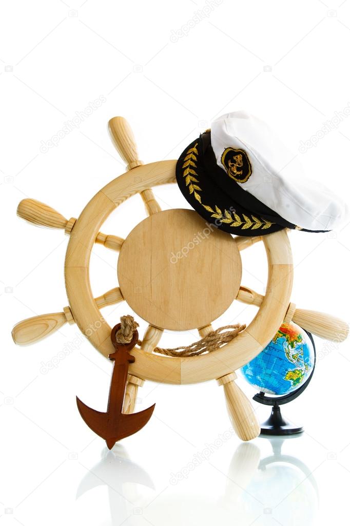 Decorative wooden steering wheel 