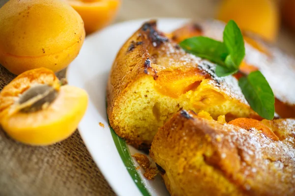 Sponge cake with apricot — Stock Photo, Image