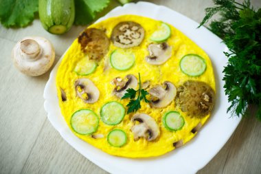 Kabak ile kızartılmış omlet