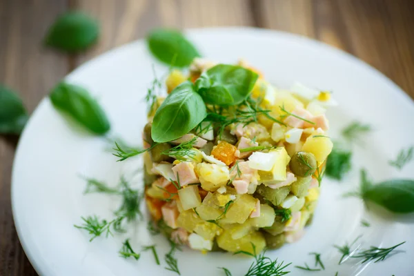 Salade de légumes aux concombres marinés — Photo