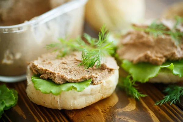 Pate ekmek ile — Stok fotoğraf