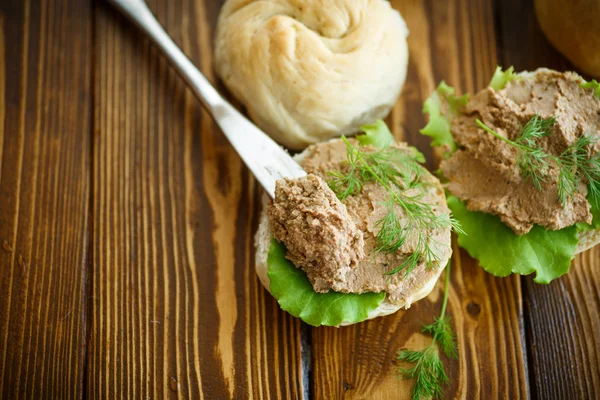 Pate with bread — Stock Photo, Image