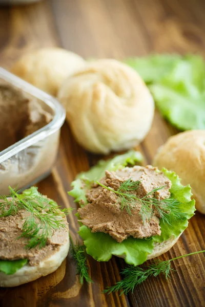 Pate with bread — Stock Photo, Image