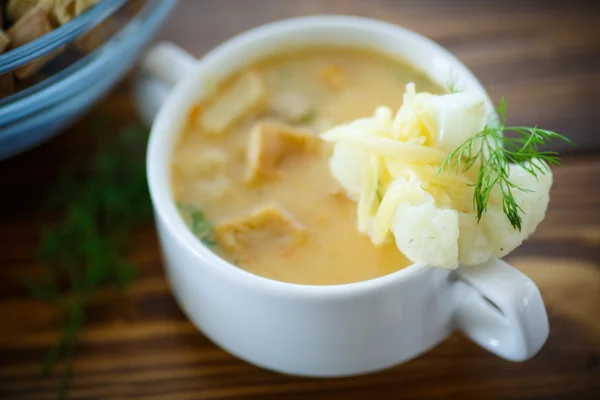 Soup pureed cauliflower — Stock Photo, Image