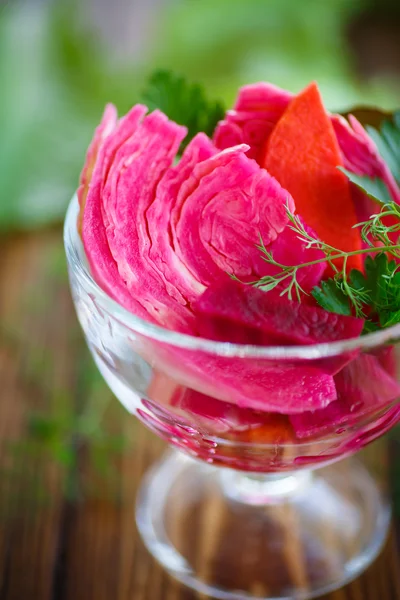 Sauerkraut with beets — Stock Photo, Image