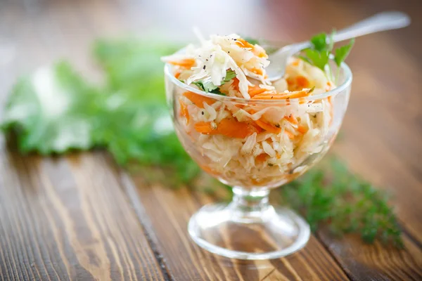 Sauerkraut with carrots and spices — Stock Photo, Image