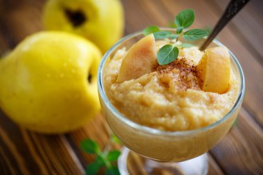 mashed sweet caramelized quince clipart