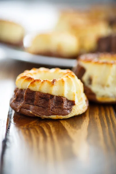 Curd sweet chocolate muffins — Stock Photo, Image