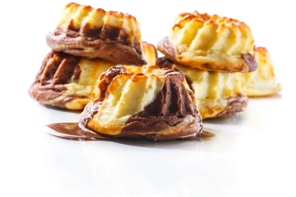 Muffins de chocolate dulce cuajada — Foto de Stock