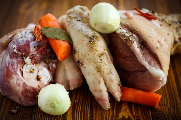 Rå mat att laga kött Aladåb — Stockfoto