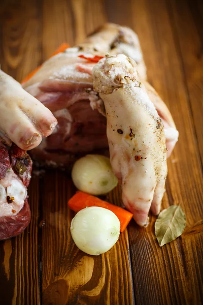 Rohkost, um Fleisch Aspik kochen — Stockfoto