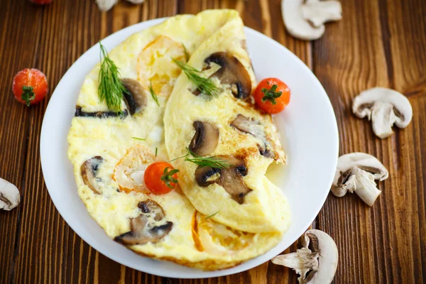 Omelet with mushrooms — Stock Photo, Image