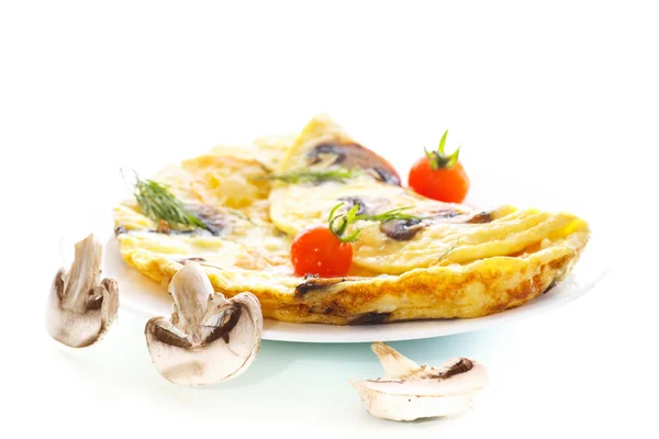 Omelet met paddestoelen — Stockfoto