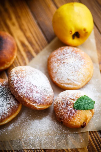 Fried donuts with quince inside — Stock Photo, Image