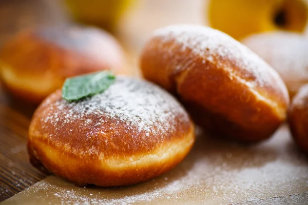 Fried donuts with quince inside — Stock Photo, Image