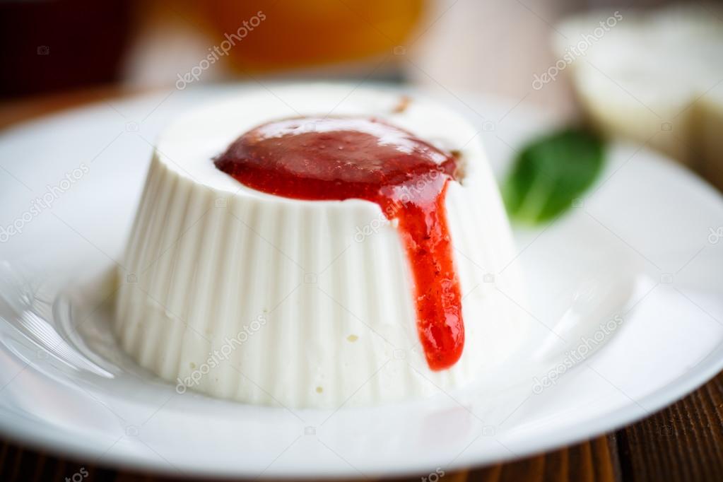 curd jelly with fruit filling