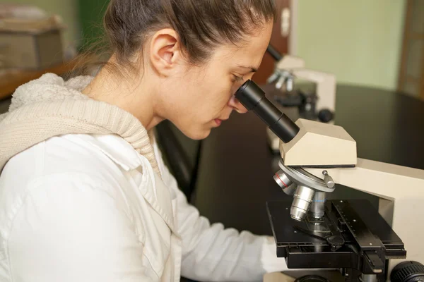 Research with microscope — Stock Photo, Image