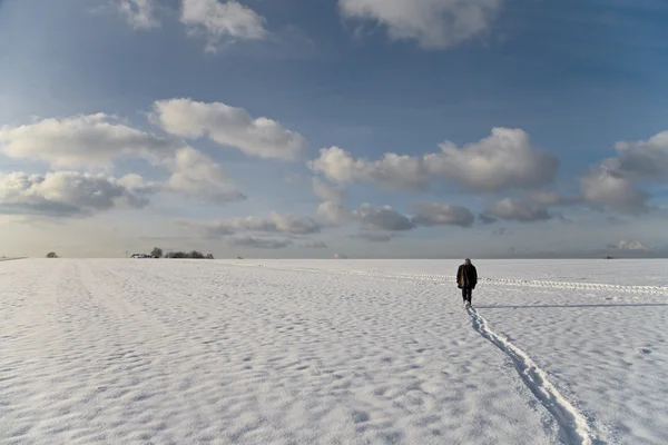 Caminhada na neve — Fotografia de Stock