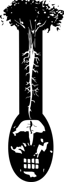 Árbol de pesadilla — Vector de stock