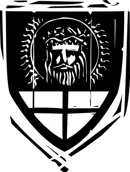 Heráldica Escudo Cristo — Vetor de Stock