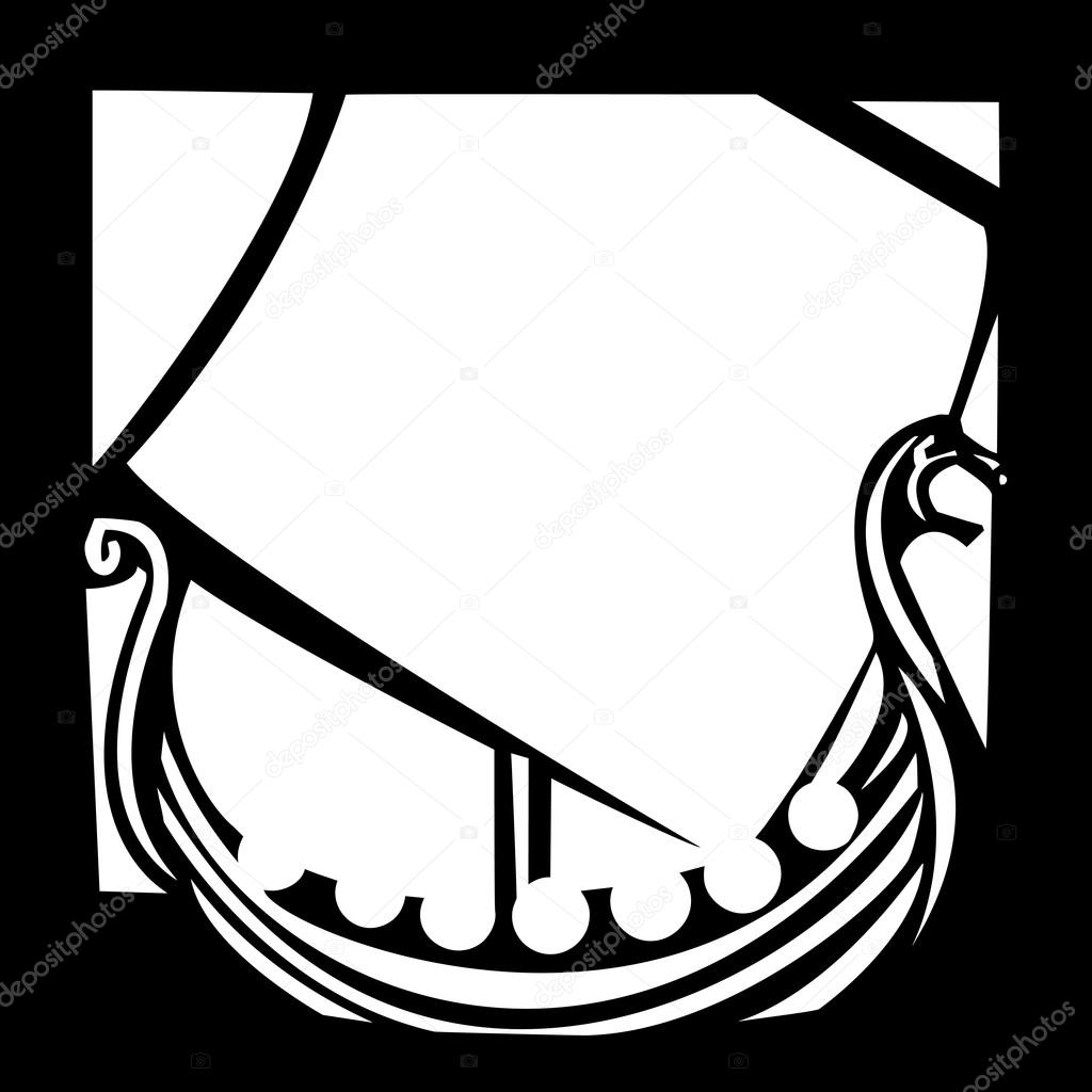 Framed Viking Ship Stock Vector by ©xochicalco 80636758