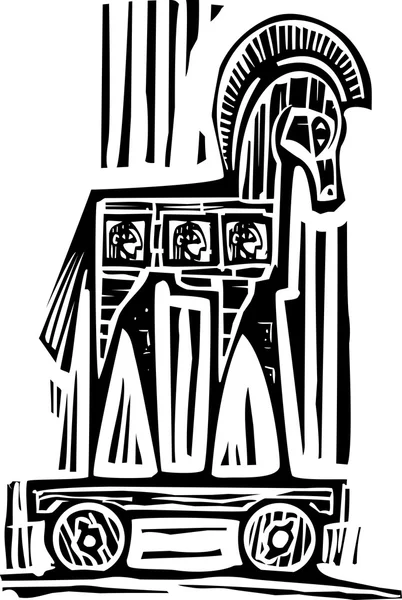 Caballo de Troya — Vector de stock