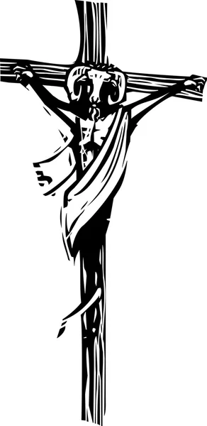 Chèvre crucifix — Image vectorielle