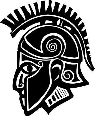 Spartan Soldier Profile clipart