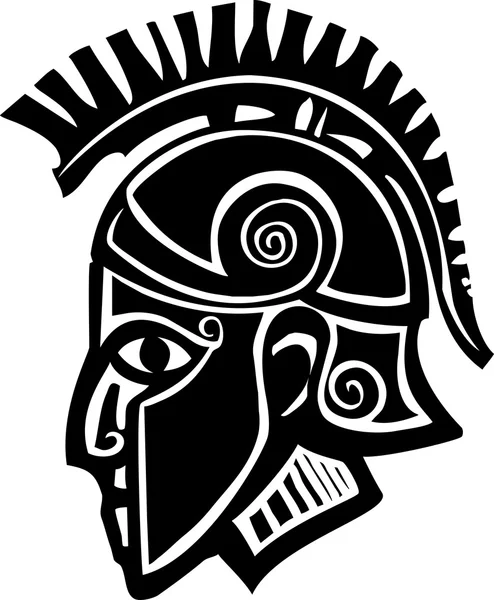 Profil de soldat Spartan — Image vectorielle