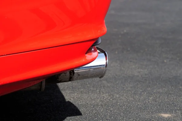 Detalhe Vermelho Carro Close — Fotografia de Stock