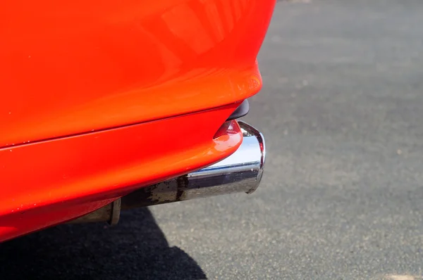 Detalhe Vermelho Carro Close — Fotografia de Stock