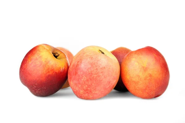 Nectarines White Background — Stock Photo, Image