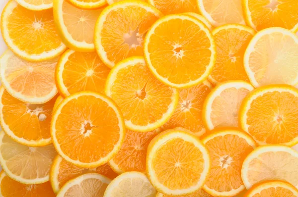 Citrus Background Juicy Slices Lemon Orange Cover Entire Surface — Stock Photo, Image